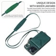 thumbnail image 4 of Crossbody Wallet Back Case for iPhone 14 Pro Max with Card Holder, Vintage Premium PU Leather Case with Long Shoulder Strap, Purse Shockproof Flip Phone Cover for iPhone 14 Pro Max, Green, 4 of 12