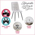 thumbnail image 2 of CorLiving Elliot 5-Piece Modern Compact Round Indoor Dining Table Set for 4 with Velvet Upholstered Chairs, 2 of 9