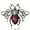 Red, variant on Rhinestone Bee Brooch Enamel Pin Antique Fashion Insect Brooches-black