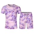 thumbnail image 3 of MKLEKYY Conjunto Deportivo Informal Corto Para Mujer Y Hombre, Ideal Para Vacaciones Y Fitness, Con Mangas Cortas Y Pantalones Cortos, Ideal Para Actividades De Primavera, Verano Y Otoño., 3 of 5
