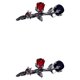 thumbnail image 1 of Qarigey Horquilla de flor rosa para niñas y niños, pinza para el pelo de cristal para mujeres y niñas, accesorios de garra, tocado Vino tinto + azul oscuro 2Conjunto, 1 of 6