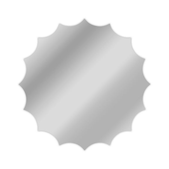 RADIANCE Goods Vertical Hanging Sun Shaped Frameless Wall Mirror 32" Height