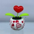 thumbnail image 2 of Divertido muñecos de baile con cabeza oscilante para tablero, flores, juguete solar de baile oscilante Amor corazon, 2 of 7