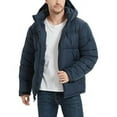 thumbnail image 4 of Hawke & Co. HAWK NAVY Men's Quilted Zip Front Hooded Puffer Jacket, US XL, 4 of 7