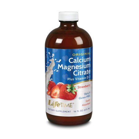 High Potency Calcium Magnesium Citrate w/ Vitamin D-3 16 FL oz Lifetime - (Best Brand Of Magnesium Citrate)