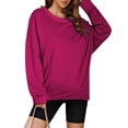 thumbnail image 4 of Chandail à Capuche Mode pour Femmes Automne 2023 Mode Décontractée Manches Longues Col Rond Chandail en Molleton Coupe Ample Chandail Tops 50 % de Réduction Liquidation Costumes Halloween/noël, 4 of 7