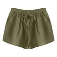 thumbnail image 5 of JIKNTTR Trendy Casual Shorts For Women High Wide Casual Leg Shorts Waist Loose Thin Pants Yoga Lounge Active Workout Running Shorts, 5 of 9