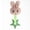 Light Green, variant on Plush Dog Chew Toy Paw Shaped Squeaky Puppy Play Toy Stuffed Plush Teething Toy With Rubber Ring Interactive Pet Play Toy For Small Medium Dogs