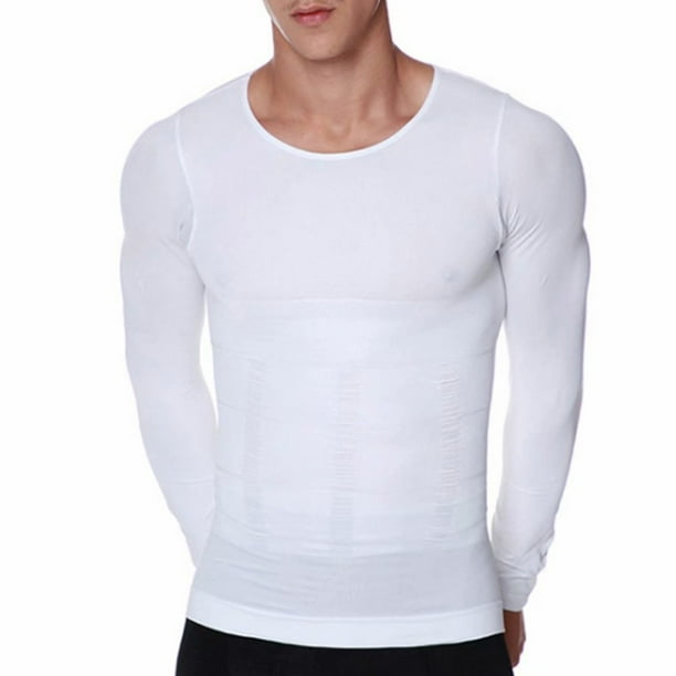 Men's Compression Shirts Long Sleeve Body Shaper Waist Trainer