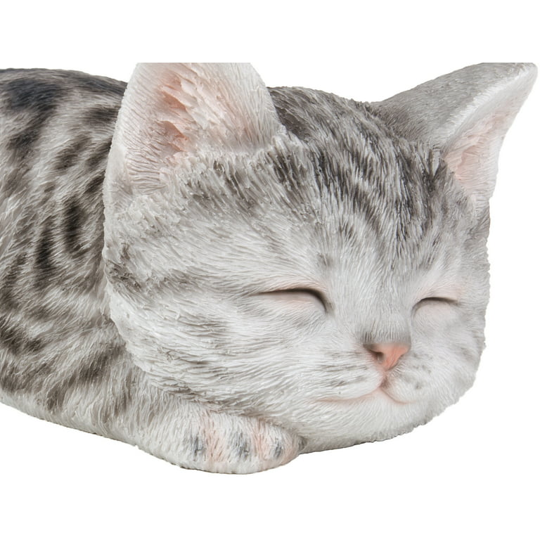  Hi-Line Gift Ltd Lying Cat Sleeping Tabby Statue