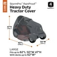 thumbnail image 6 of Classic Accessories StormPro Waterproof Heavy-Duty Tractor Cover, Fits tractors with decks up to 54 in, 6 of 6