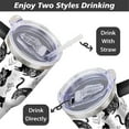 thumbnail image 4 of 40 oz Cat Tumbler with Handle and Straw, Boho Stainless Steel Vacuum Insulated Travel Coffee Mug Cup Water Bottle, Kitty Stuff Accessories Decor, Cats Lover Gifts for Women Girls, 4 of 6