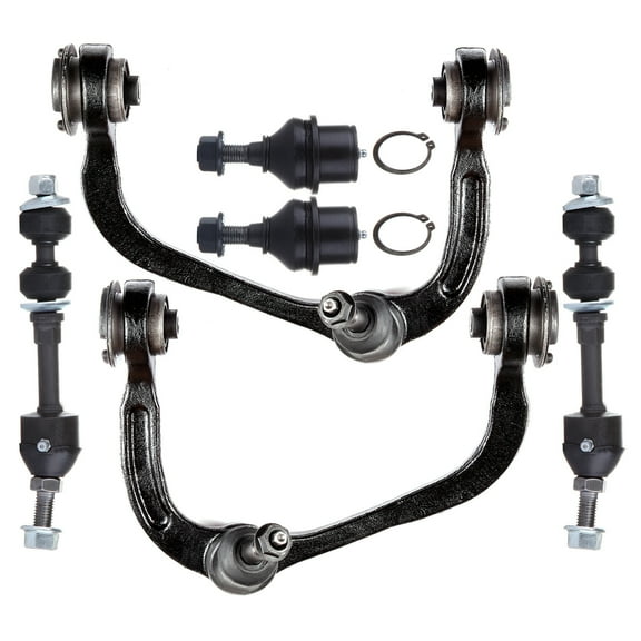 SCITOO 6pcs Suspension Kit 2 Front Upper Control Arm And Ball Joint Driver Passenger Side 2 Sway Bar 2 Lower Ball Joint fit for 2005-2008 Ford F-150 Lincoln Mark LT K80306