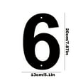 thumbnail image 2 of Modern House Address Number 6, Metal Home Number Plate For Exterior Decoration, Metal Construction, Weather Resistant Coating, Easy To Install With Nails, Suitable, 2 of 5
