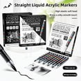 thumbnail image 2 of 12Pcs Liquid Acrylic Marker Brush Tip Acrylic Paint Pen for Journaling Drawing on Paper Stone Rock Canvas Wood Glass Multicolor, 2 of 4