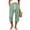 Green-b, variant on Women’s Waffle Capirs - Summer Straight Leg Elastic Waist Waist Bottoms - Loose Comfy Beach Vacation Casual Trousers