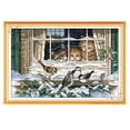 thumbnail image 3 of yuksok Embroidery Set Animal Pattern DIY Needlework Cross Stitch Cotton Thread Living, 3 of 9