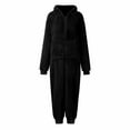 thumbnail image 4 of Timegard Combinaisons Pyjamas pour Femmes Grande Taille 1 Pce Décontractée à Fermeture Éclair Manches Longues Combinaison Chaude avec Capuche, 4 of 6