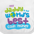 thumbnail image 4 of Inktastic Worlds Best Coal Miner Daddy Boys or Girls Baby Bib, 4 of 4