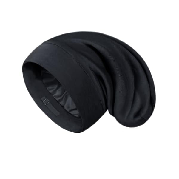 wonima11 Silk Bonnet for Long Hair: 100% Mulberry Silk for Sleeping Women&Men, Extra Large Loc Cap for Braids, Adjustable