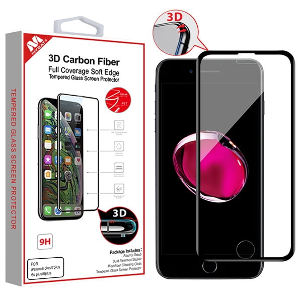 Apple iPhone 8 iPhone 7 Plus, iPhone 6s PLUS Screen Protector 3D Carbon Fiber