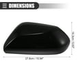 thumbnail image 4 of Unique Bargains Car Left Side Mirror Cover Cap Rearview Mirror Cover Cap for Toyota Prius 2016-2019 ABS Black, 4 of 6