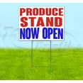 thumbnail image 1 of Produce Stand Now Open (18" x 24") Yard Sign, Includes Metal Step Stake, 1 of 6