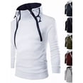 thumbnail image 4 of Sudadera Con Capucha Para Hombre De Color Sólido Deportivo, 4 of 8