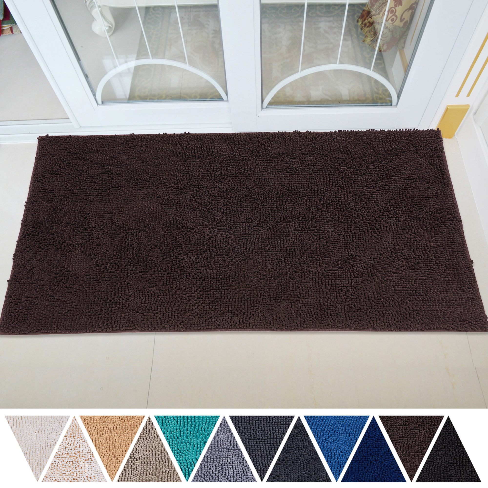 deartown 31x59 inch absorbent chenille microfiber dog door mat