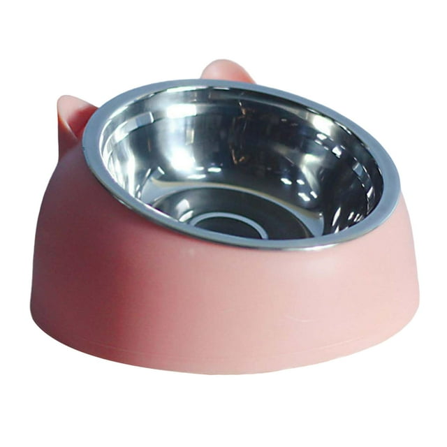Milaget Bol pour Chat et Chien Surélevé Incliné Antidérapant Conteneur pour Chien Chat Rose