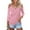 Pink, variant on Womens' Fashion 3/4 Sleeve Plus Size Shirts 2024 Solid Color V-Neck Pullover Strapless Tops Shirts Blouse
