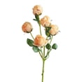 thumbnail image 2 of Sunjoy Tech 1 Branch Fake Flowers Real Touch Unfading Multi-Functional Maintenance Free 5 Flower-Heads Table Centerpiece Exquisite Details High Simulation Artificial Silk Roses for Wedding, 2 of 8