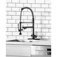 thumbnail image 2 of WOWOW Double-Handles Pull Down Sprayer Kitchen Faucet with Drinking Water for 1 or 3 Hole in Solid Brass in Brushed Nickel, 2 of 5