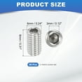 thumbnail image 2 of Hex Socket Grub Screw Flat Point Grub Bolt Stainless Steel Head Socket Set Screws for Door Handles, Light Fixture Repair M6x8mm, 2 of 7