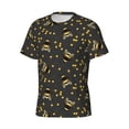 thumbnail image 5 of Vsdgher Bumblebee Print Men's Dry Fit Mesh Athletic Shirts Moisture Wicking Tennis T-Shirt Tops, 5 of 9