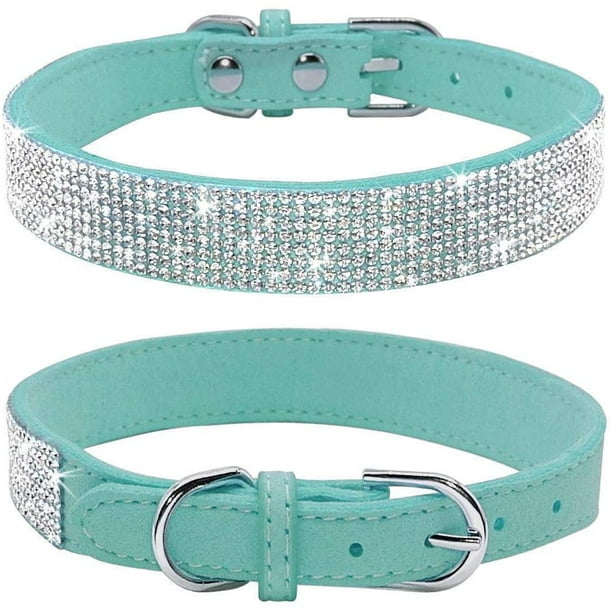 Blue diamond dog collar sales