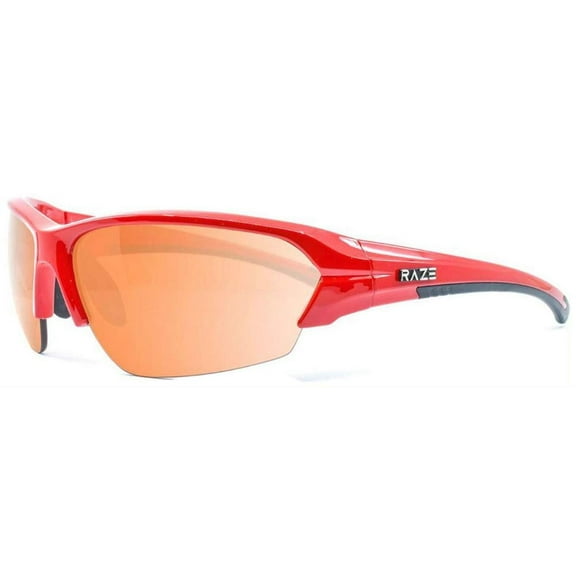 Raze Eyewear X-Drive Golf Sunglasses, Red Frame/Amber Lens -