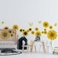 thumbnail image 3 of FNGZ Wall Stickers Clearance Wall with 3D Yellow Removable Sunflower Stickers Flower Wall PCS 27 Wall Sticker, 3 of 8