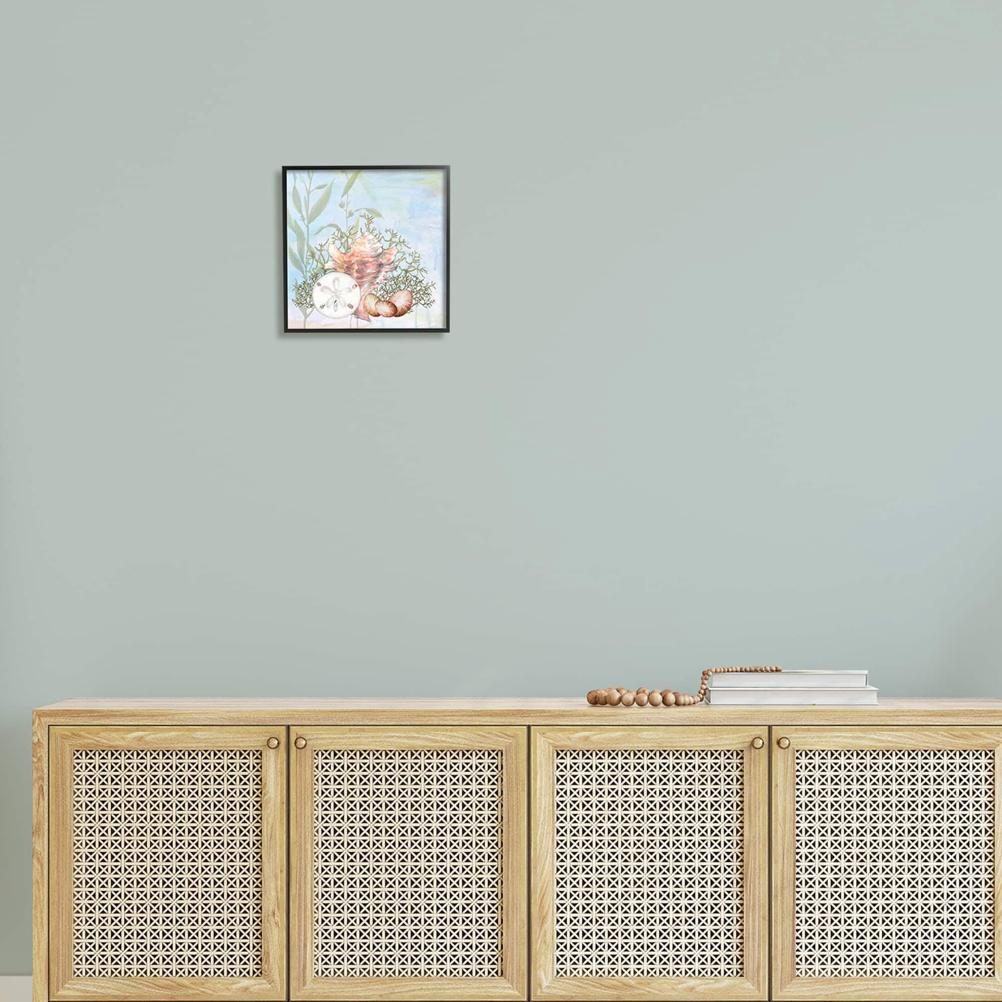 Stupell Industries Sea Life Coral Seashells Botanicals Underwater Ocean Framed Wall Art, 24 x 24, Design by Diannart
