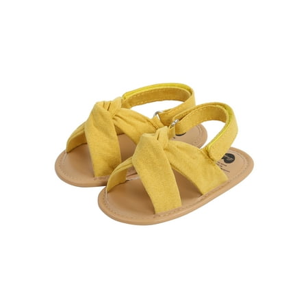 

Douhoow 0-18M Baby Girl Sandals Infant Flats Shoes Soft Rubber Sole Anti-Slip First Walker Shoes
