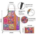 thumbnail image 7 of Colorful Flower Cartoon Bobo Aprons with Pocket Extra Long Aprons Waterproof Bib Aprons for Women Men Chef Cooking Aprons for Kitchen Cool BBQ Grilling, 7 of 7