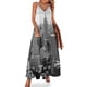 thumbnail image 1 of Vestido sin mangas de Nueva York Skyline, ropa de verano, vestidos de mujer, vestidos elegantes sueltos para mujer, 1 of 7