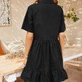 thumbnail image 2 of Vestido casual para mujer,Vestido de manga corta en V Vestido fluido Vestido de manga corta para mujer Claridad notable, 2 of 7