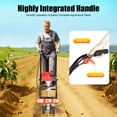 thumbnail image 2 of 52CC 2-Stroke Gas Powered Garden Tiller, Handheld Cultivator with 1.9kW Power, 7000RPM Engine for Tilling, Weeding, and Soil Loosening, 2 of 10
