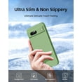 thumbnail image 5 of 3 in 1 for Google Pixel 7A Case, with 2 Pack Screen Protector, with Full Camera Cover Protection，Liquid Silicone Slim Shockproof Protective Phone Case [Microfiber Lining] (Matcha Green), 5 of 12