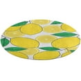 thumbnail image 5 of Lemon Print Lemon Leaves Round Carpet Circle Rug Outdoor Patio Area Rug Washable Large Area Rugs Hallway Room Decor Fitness Mats, 5 of 8