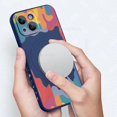 thumbnail image 3 of Magsafe-funda de silicona para iPhone 14 Pro Max, cubierta de Graffiti Smile Magsafing para Apple 13, 12 Pro Max, 14 Plus, Fundas con correa de muñeca, 3 of 4