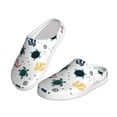 thumbnail image 2 of Daiia Turtles And Corals Print Women’s Fuzzy Slippers Memory Foam Lightweight House Shoes Cozy Loafer Flannel House Shoes-35/36, 2 of 7