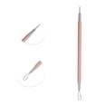 thumbnail image 3 of Unique Bargains 1pc Professional Double-Headed Pimple Extractor Rose Gold Tone, 3 of 6
