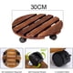 thumbnail image 2 of Base de maceta de madera maciza con rueda bloqueable, herramienta para quitar plantas en macetas de interior y exterior, 2 of 6